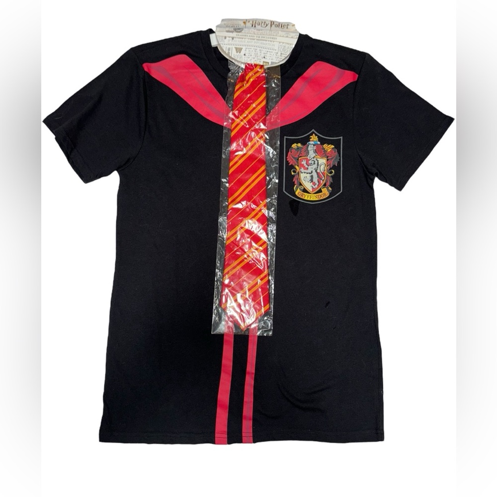 Harry Potter Gryffindor Black T shirt with Tie